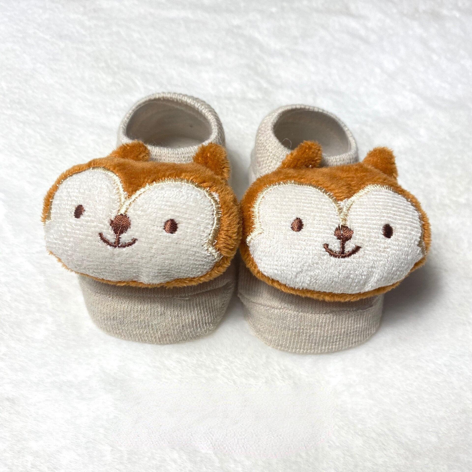 Playful cartoon cat doll socks for toddlers, warm and soft baby cotton accessories