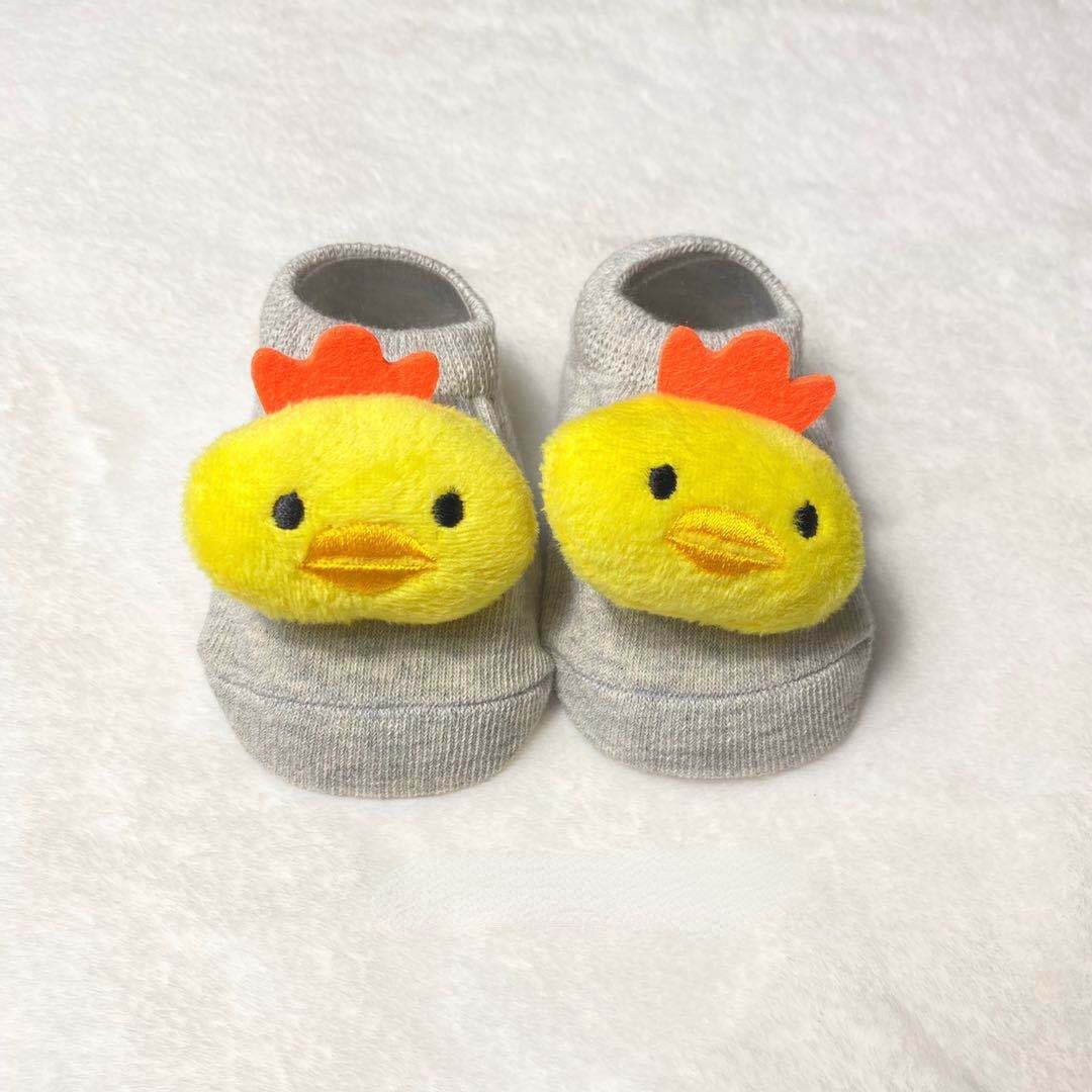 Warm baby socks with 3D animal doll figures, super soft cotton for ultimate comfort