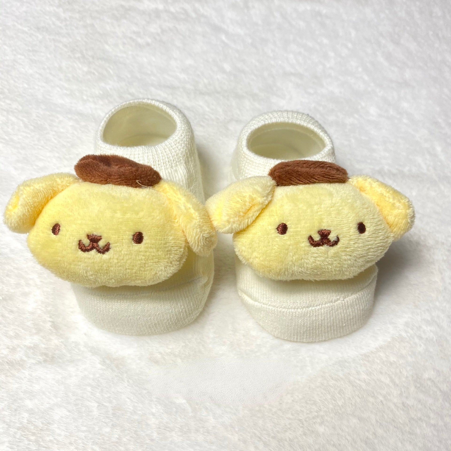 Toddler cotton socks with 3D cartoon animal dolls, colorful and playful kids apparel