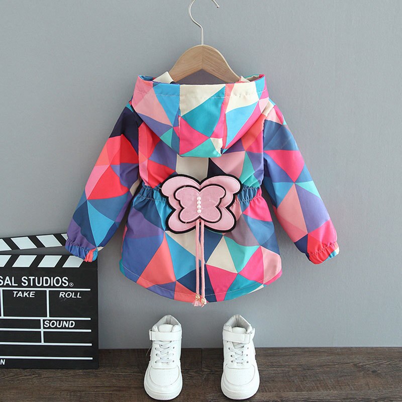 Kids' 'Mickey' print hooded jacket with functional zipper, cotton blend for breathability