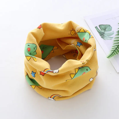 Children's snug neck warmer, gray with rocket ships, a trendy toddler accessory