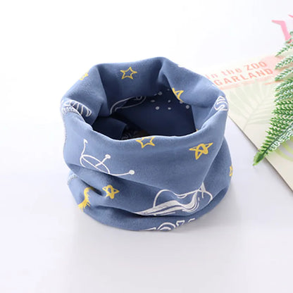 Infant's adorable cartoon neck warmer, pink with bunnies, best for staying snug