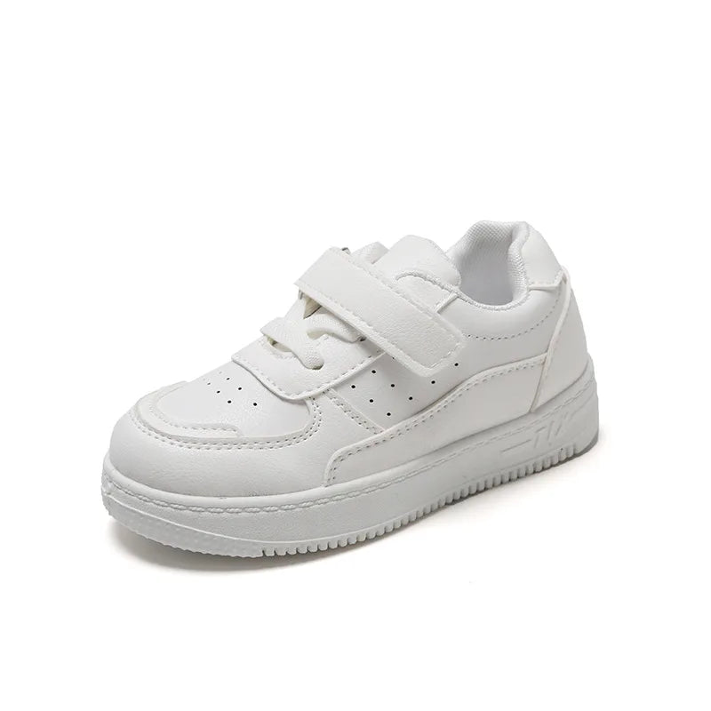 Girls stylish casual sneakers, comfortable and breathable leather, perfect for vibrant spring and autumn outings