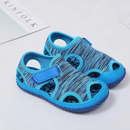 Flexible and durable closed toe sport sandals for kids, ideal for adventurous summer play