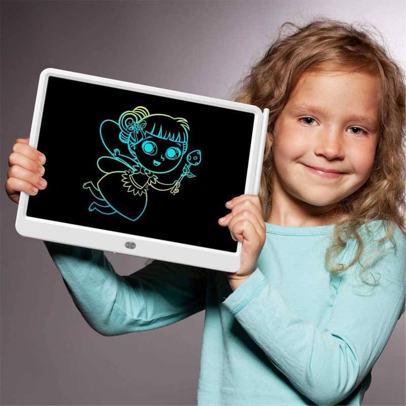 Kids' colorful LCD erasable drawing board for creative play, educational art learning toy
