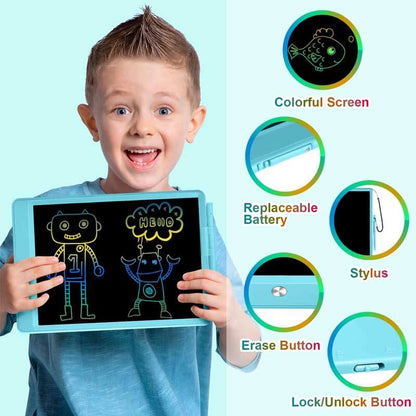 Vibrant LCD drawing tablet, perfect educational toy and gift for kids' artistic expression