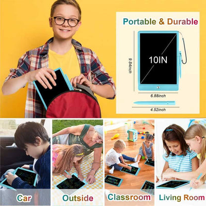 Portable kids' LCD writing tablet, an ideal travel toy for drawing and creative play