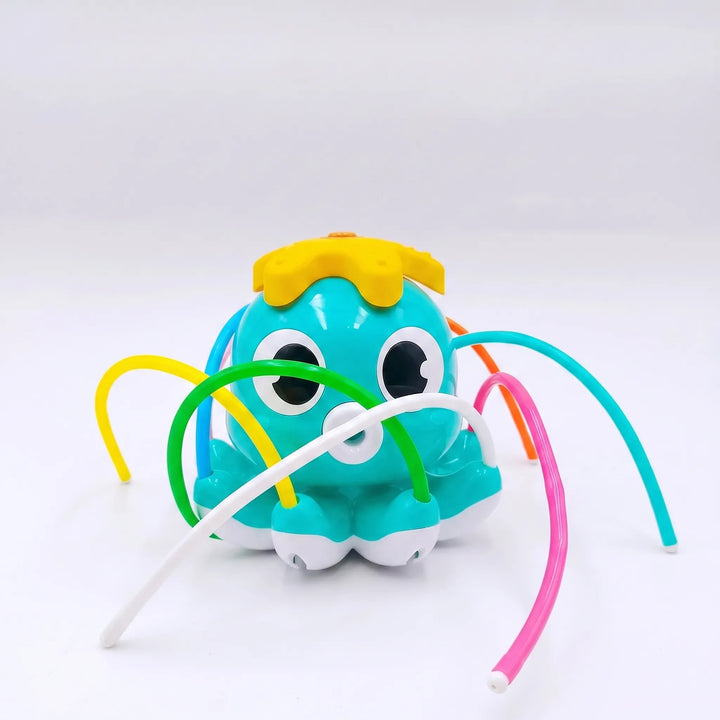 Vibrant octopus sprinkler toy offering endless outdoor water play and summer fun for children.