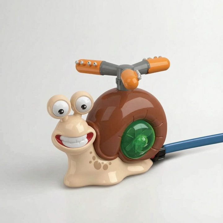 Durable kids' snail water sprinkler & batting toy promotes active play and splash fun for toddlers.