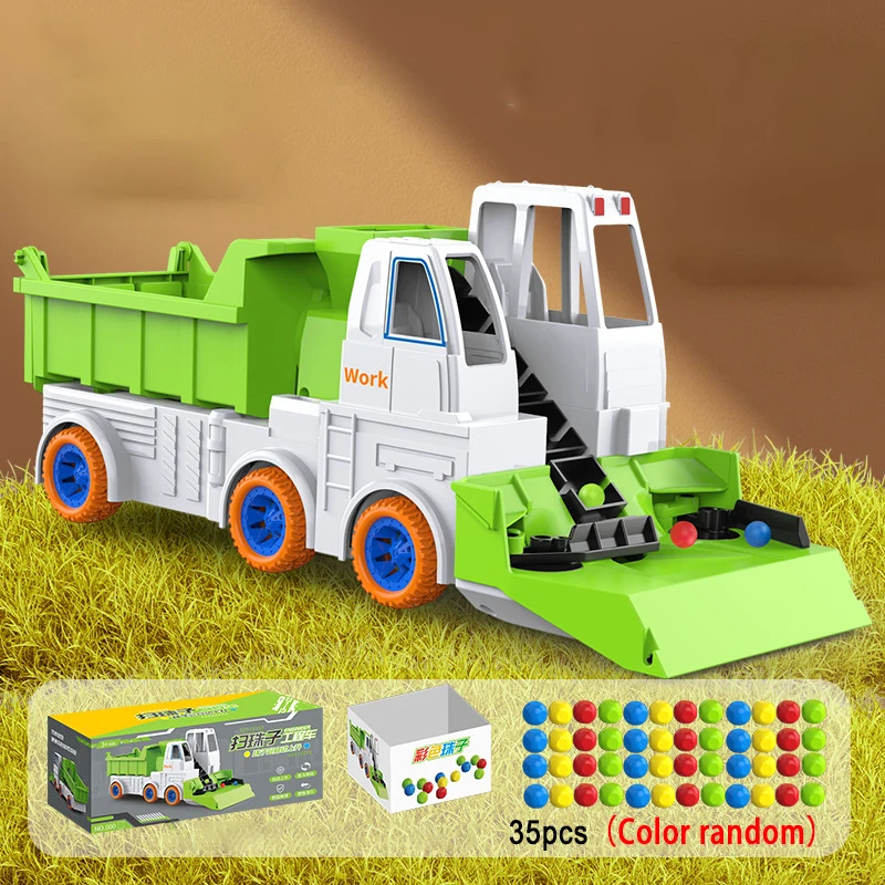 Kids' Construction Truck Building Toy Set pieces laid out, ready for assembly, encouraging educational and motor skill play.