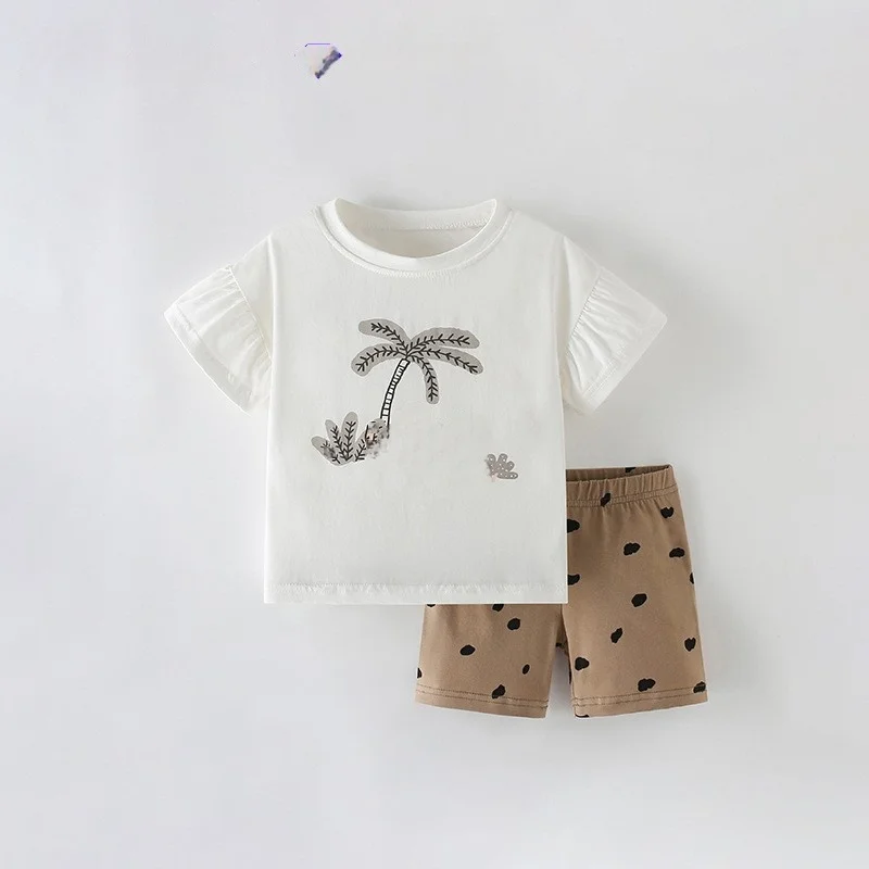 Kids' playwear: lightweight cotton blend top and shorts, designed for comfort and movement