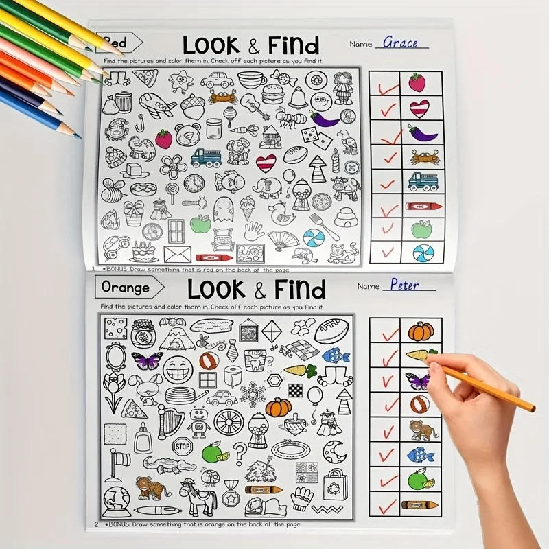 Kids' Creative Activity Puzzle Book, educational toy with colorful pages for toddlers & children's games