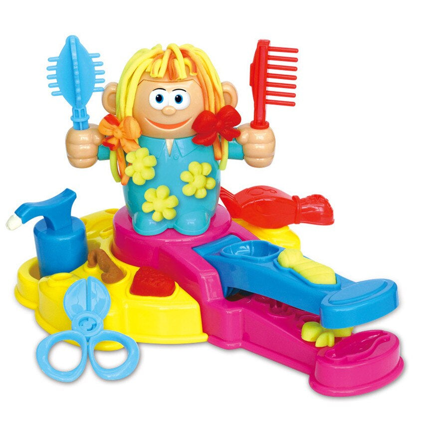 Educational kids clay set for hairdressing, promoting creativity and fine motor skills