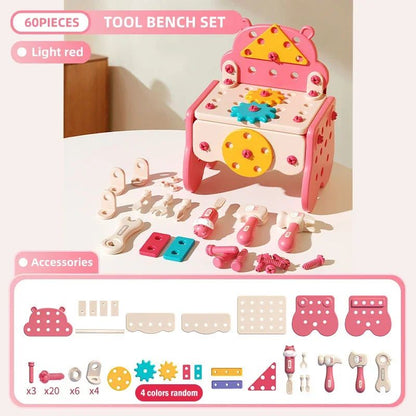 Toy drill from the Creative Construction Toolbox Play Set, developing fine motor skills