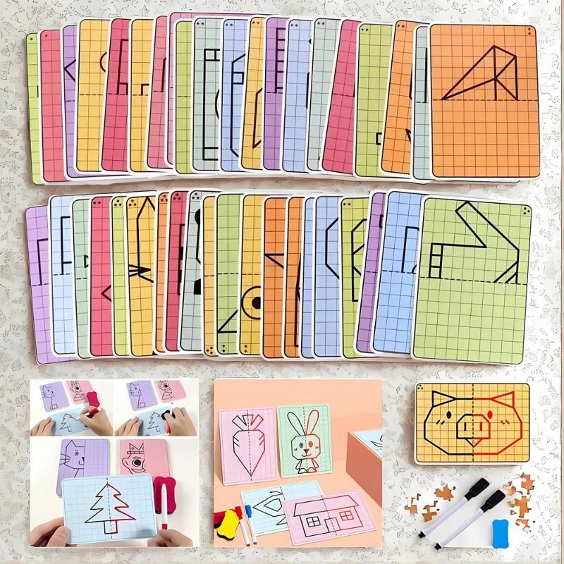 Kids Creative Drawing and Tracing Set, an educational art kit for toddlers developing fine motor skills