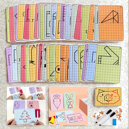 Kids Creative Drawing and Tracing Set, an educational art kit for toddlers developing fine motor skills