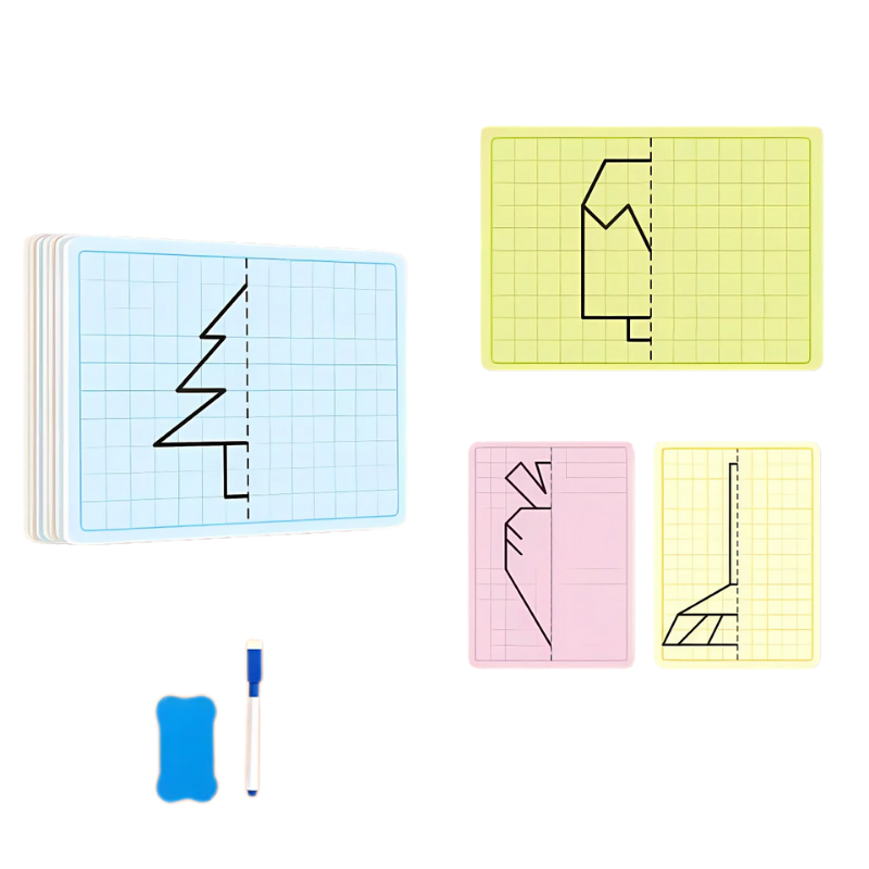 Close-up of the Kids Creative Drawing and Tracing Set components, including art tools for children's crafts
