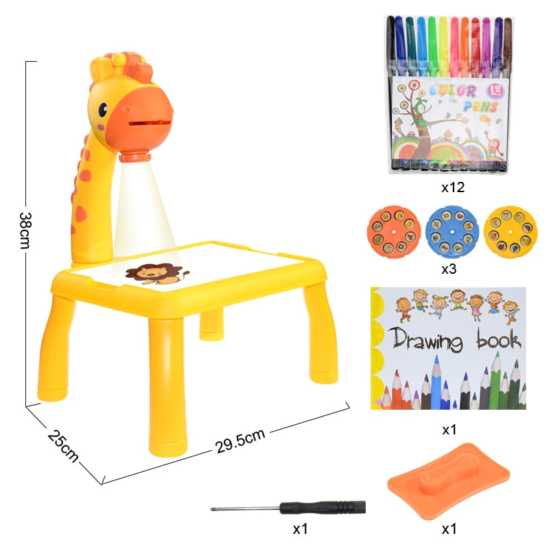Kids' art projector promoting fine motor skills development in an engaging way for child