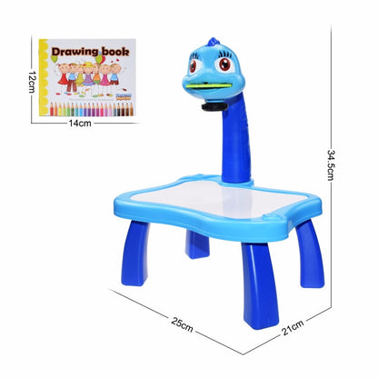 Kids' Drawing Projector with internal storage for slides and pens, neat and organized art toy