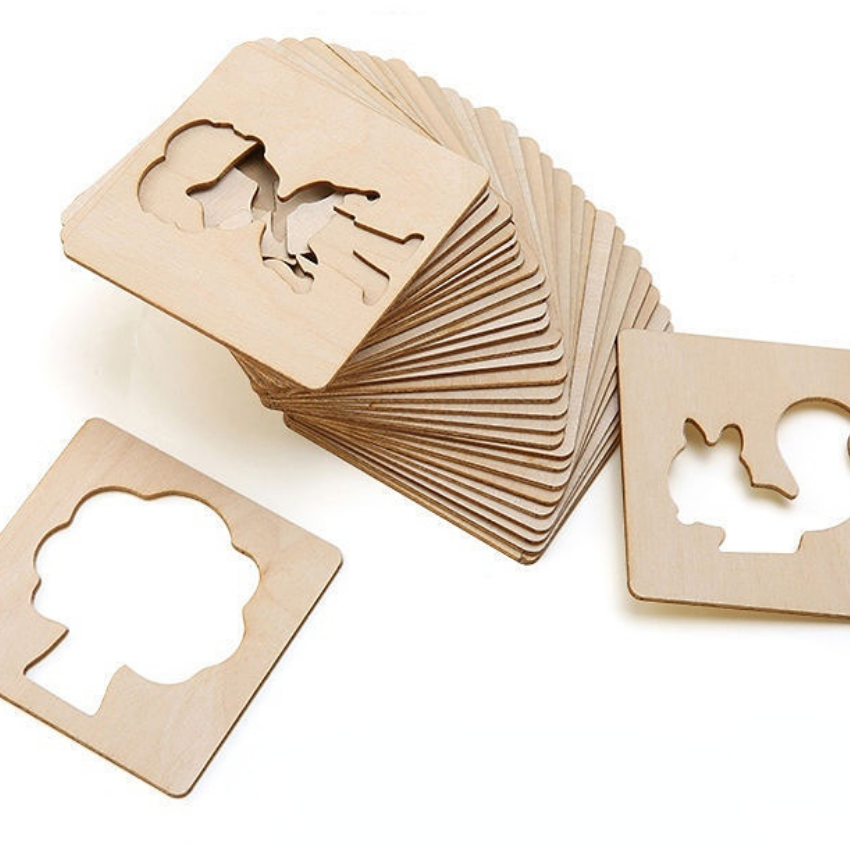 Educational toy: Kids' Creative Drawing Shape Card Set with colorful shapes, perfect for early learning art
