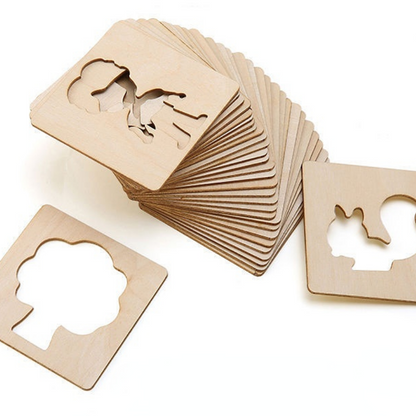 Educational toy: Kids' Creative Drawing Shape Card Set with colorful shapes, perfect for early learning art
