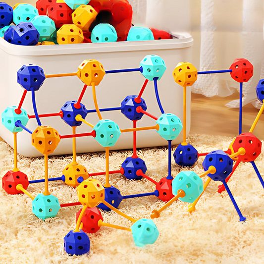 Kids' Creative Fort Building Construction Set, STEM toy for imaginative play, vibrant pieces