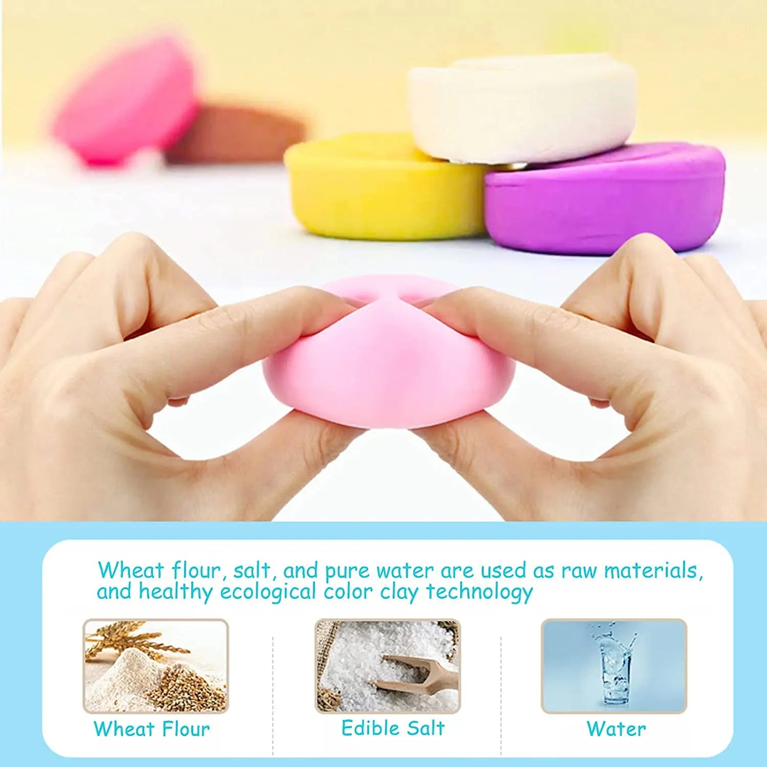 Kids' Creative Ice Cream Clay Play Set promoting fine motor skills and imaginative pretend play