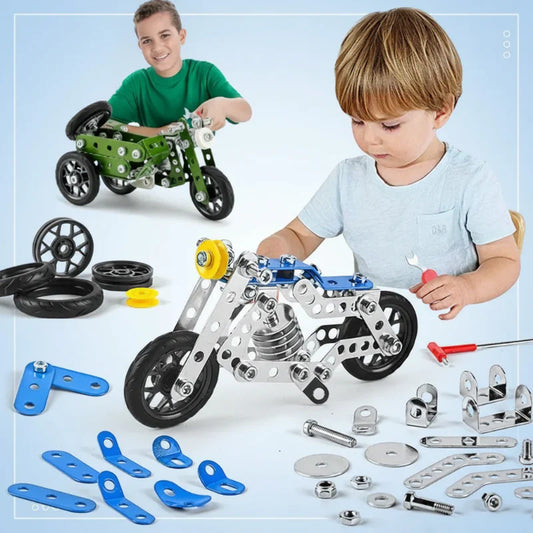Kids' Creative Multi-Shape Vehicle Building Kit, construction toy for motor skills