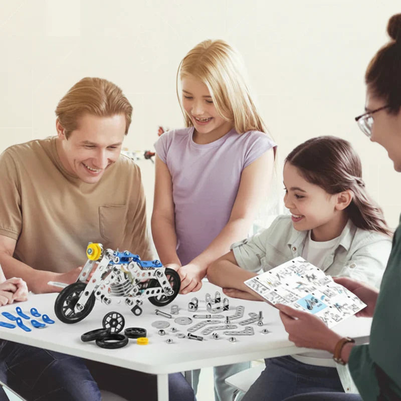 Colorful multi-shape vehicle building blocks, perfect for developing motor skills