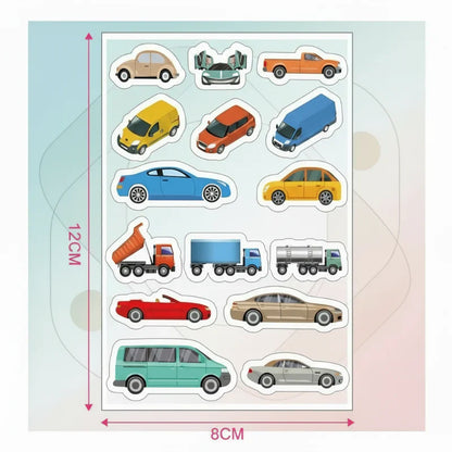 Full set of Kids' Creative Road Play Tape, including sticker sheets and traffic signs
