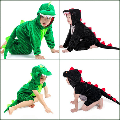 Vibrant dinosaur kigurumi for children. Soft material, perfect for costume parties & imaginative play.
