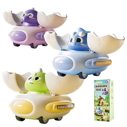 Kids' Dino Egg Impact Car Toy, a fun educational activity for preschoolers, ideal gift for children