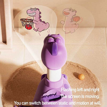 Close-up of kids' projection watch showcasing a dinosaur image projected onto a wall