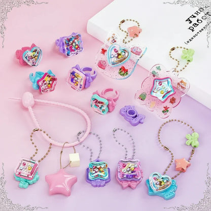 Table organized with various materials from the Kids DIY 3D Stickers & Jewelry Craft Kit, promoting hands-on learning