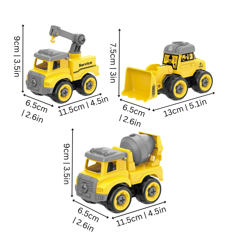 Educational kids' DIY vehicle assembly toy, building kit featuring a police car for hands-on learning