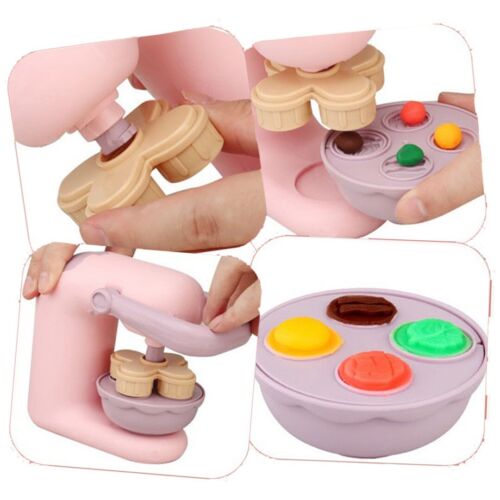 Childrens' craft kit: DIY clay burger maker with various toppings, fostering creative pretend play