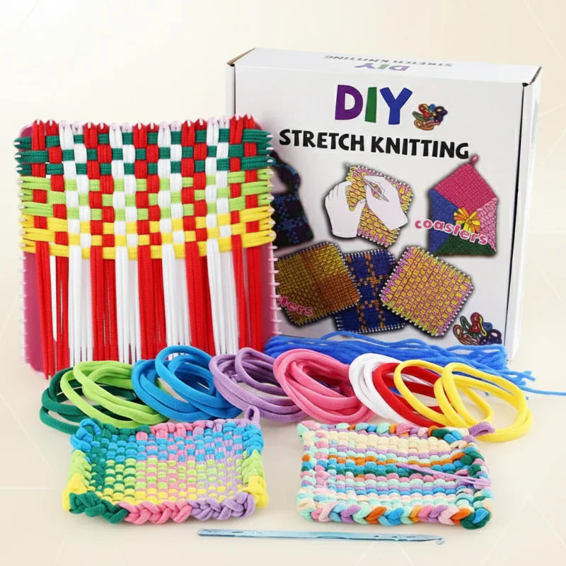 Kids' DIY creative weaving loom kit, educational activity toy for fine motor skills