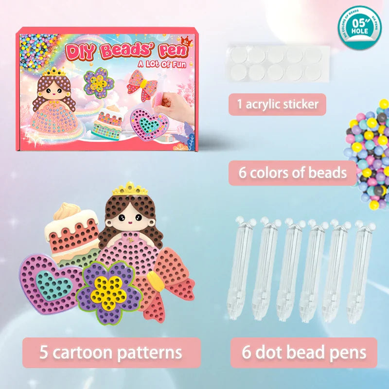 Full set of Kids Diamond Painting Kit featuring beads, pen, and canvas, a perfect gift for kids