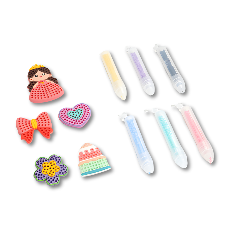 Vibrant gem art creation made with a Kids' DIY Kit, showcasing a completed animal design, great for child development.