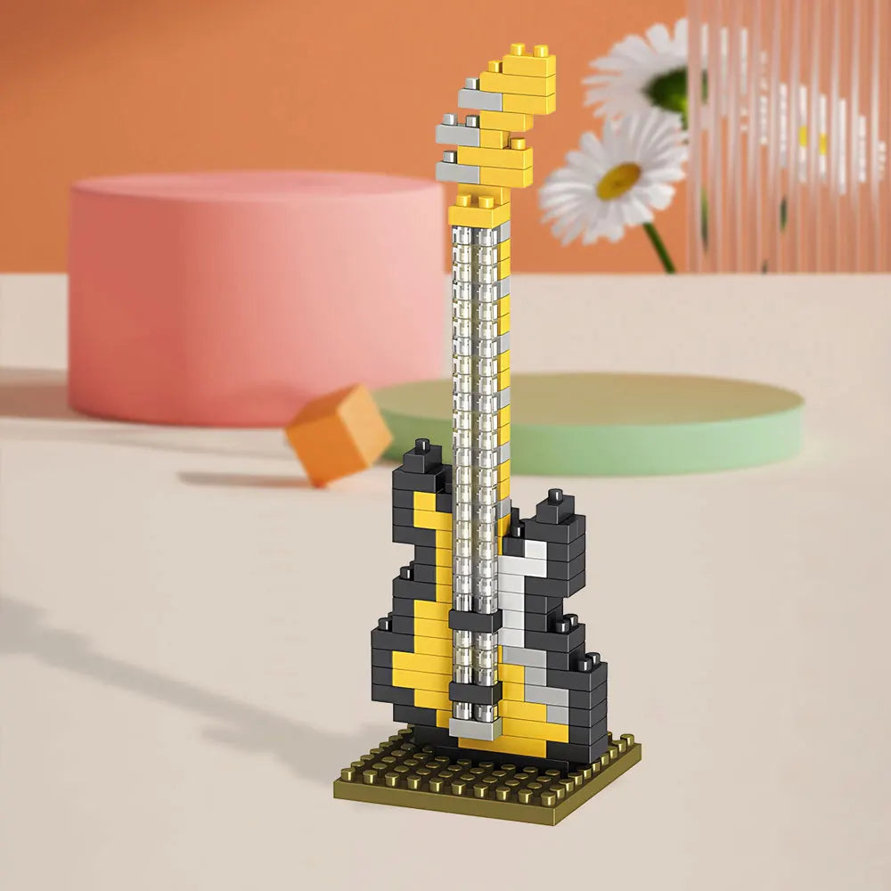 Completed DIY miniature musical instrument, a fun educational toy for kids