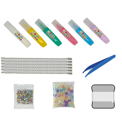 Creative play: Kids crafting colorful ice cream pendants with DIY art kit