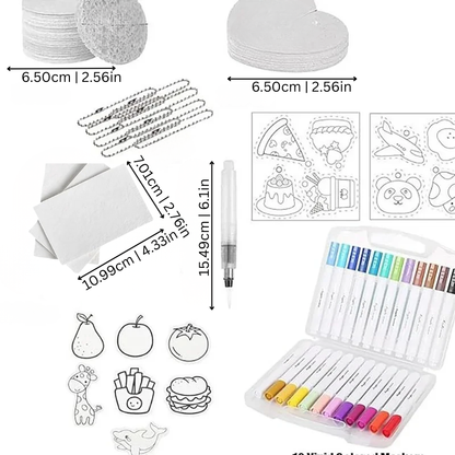 Creative sensory play art kit for children, DIY pop-out shapes & vibrant colors for hands-on crafting fun