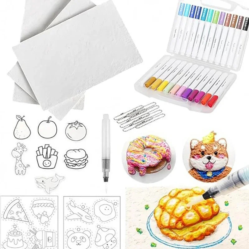 Children's creative art kit with pop-out pieces, perfect for sensory play, drawing, and DIY crafts