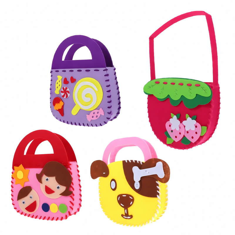 Miniature handbag sewing kit for kids, a fun DIY activity to enhance creativity and fine motor skills