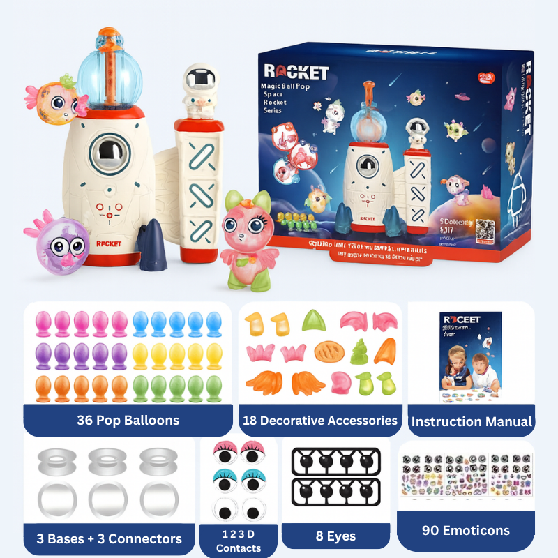 Children's DIY balloon art kit, a creative toy and jungle set gift for hands-on fun.