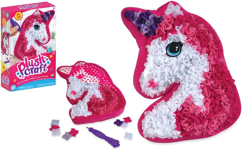 Soft unicorn plush toy DIY kit, ideal for kids' crafting and making a unique pillow.