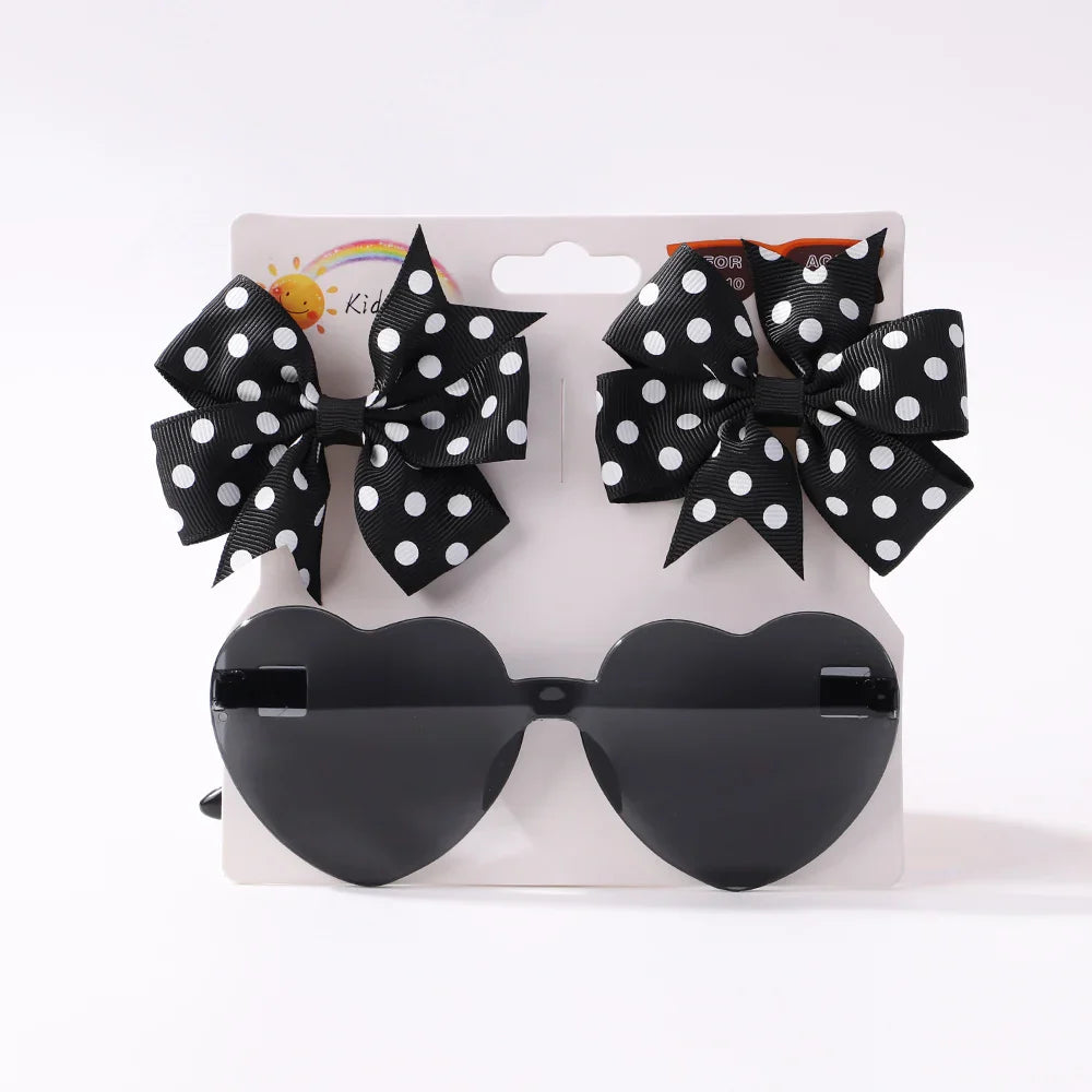 Stylish wooden Heart Sunglasses Hairpin, a must-have baby accessory for fashion