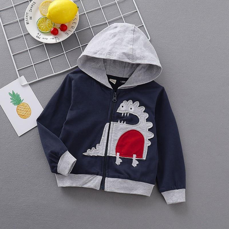 Toddler unisex grey zip-up hoodie with detailed red dragon embroidery