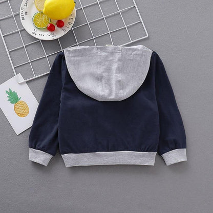 Casual wear kids' dragon embroidered hoodie, perfect for toddlers