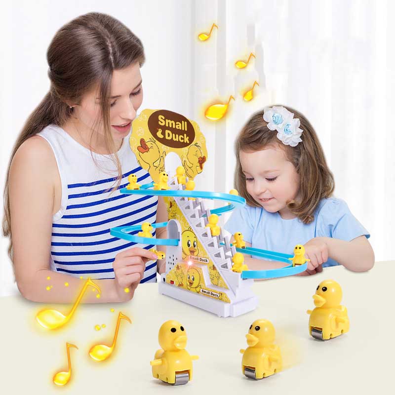 Interactive Kids Duck Race Climbing Bath Toy, engaging sensory play for children's development